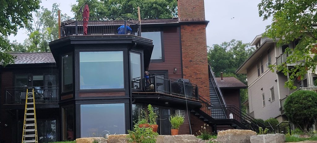 window cleaning before